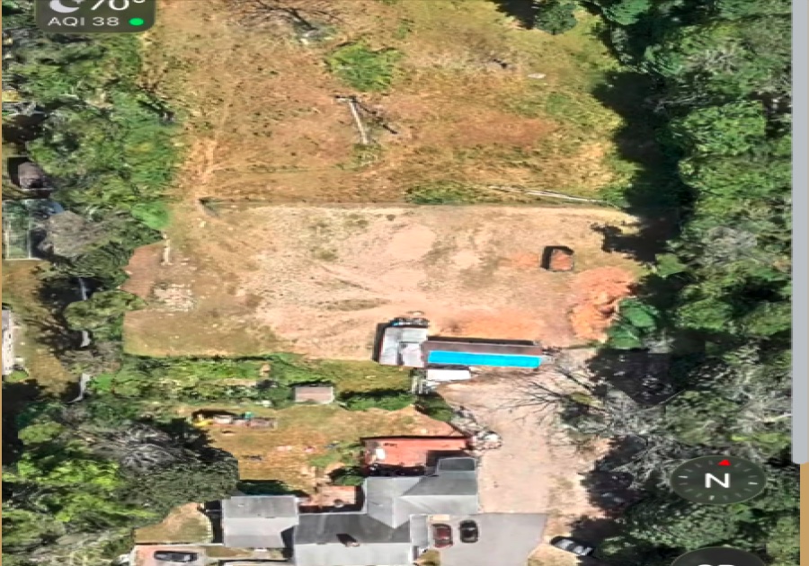 Aerial view of the Groveland Street property event area